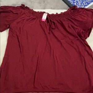 Burgundy shirt